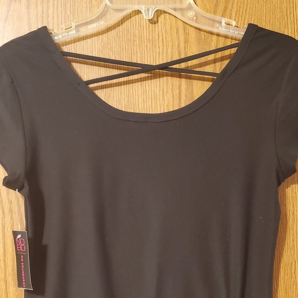 COPY - NWT NO BOUNDARIES TOP black shirt Juniors size large - Picture 3 of 11